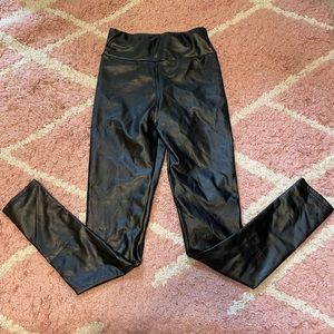 Faux leather leggings